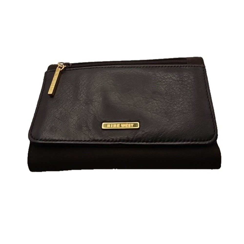 Nine West Women's Wallet‎  100% Polyester Genuine Leather Trim Color:Brown
